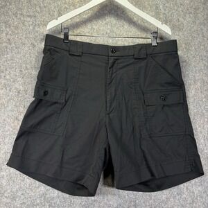 Sportif Shorts Mens 38 Black Cargo Vintage‎ Front Pockets Coach Volleyball 90s
